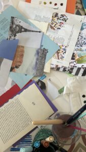 collage y papeles trabajos arteterapia
